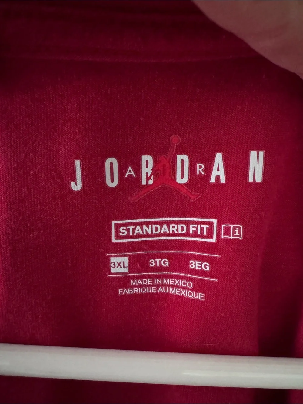 Air Jordan Graphic Tee - Deep Red with White Print